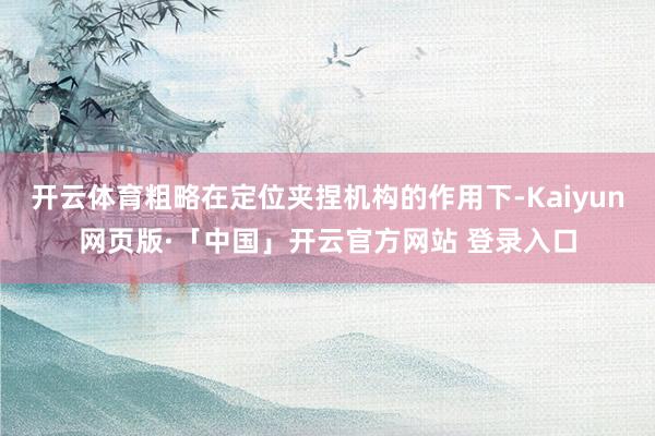 开云体育粗略在定位夹捏机构的作用下-Kaiyun网页版·「中国」开云官方网站 登录入口
